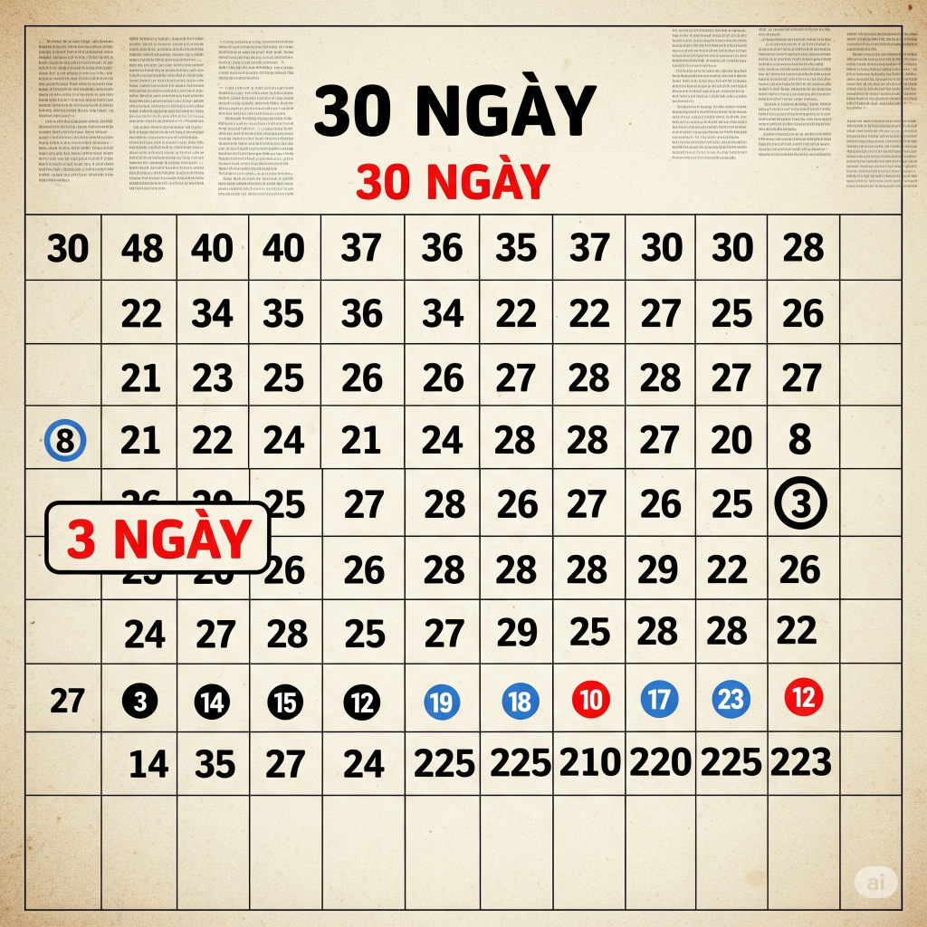 Dàn Đề 30 Số Khung 3 Ngày